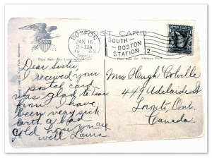 postcard to great grandmother